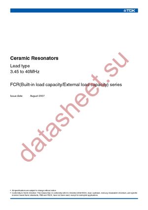 FCR16.0M6T datasheet  